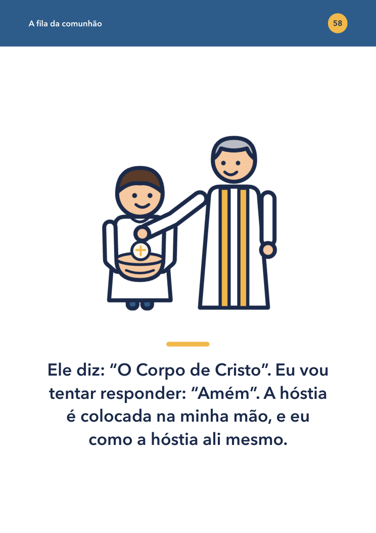 Página: a hóstia é colocada na minha mão